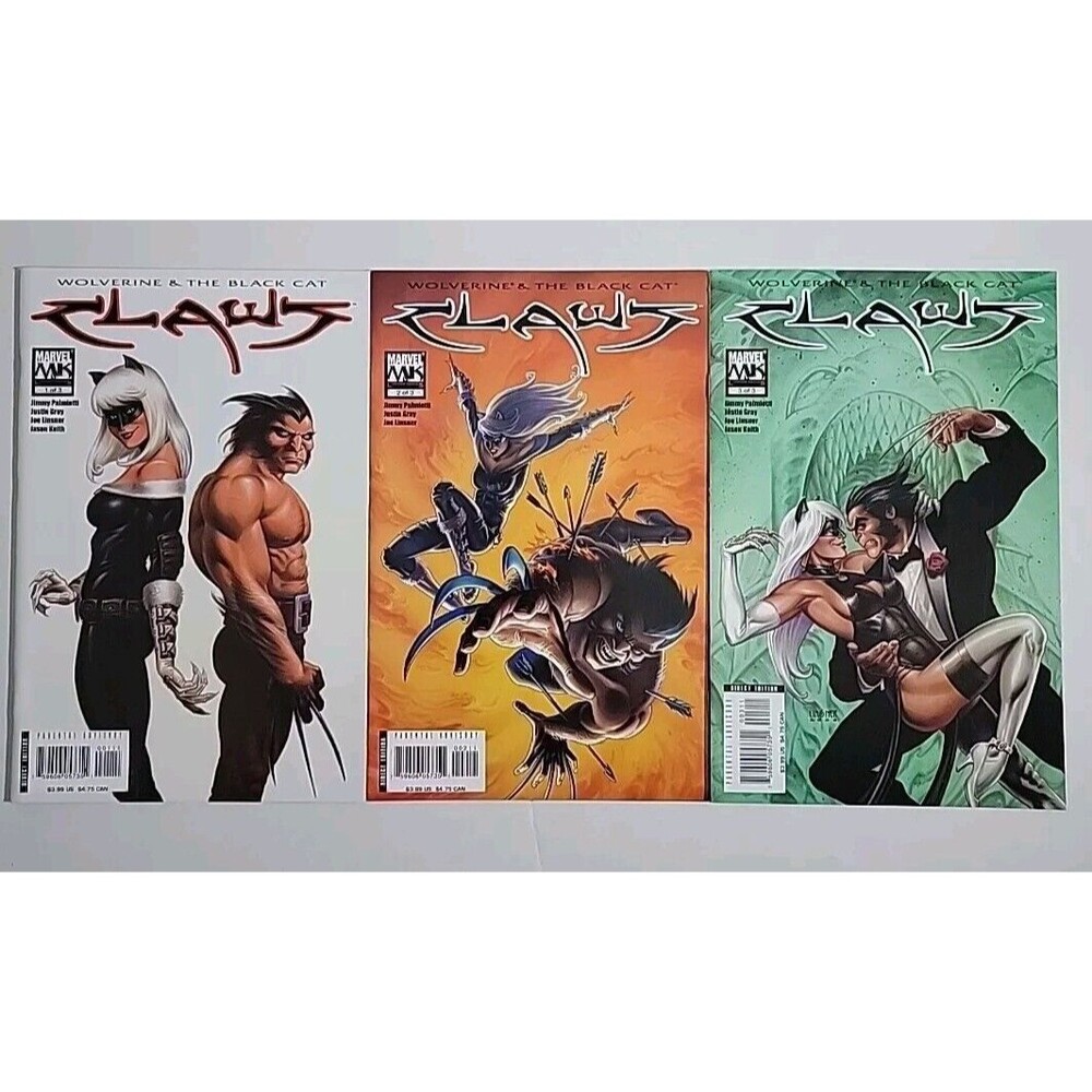 Wolverine & The Black Cat CLAWS #s1-3 2006MARVEL VF EXCELLENT CONDITION Complete